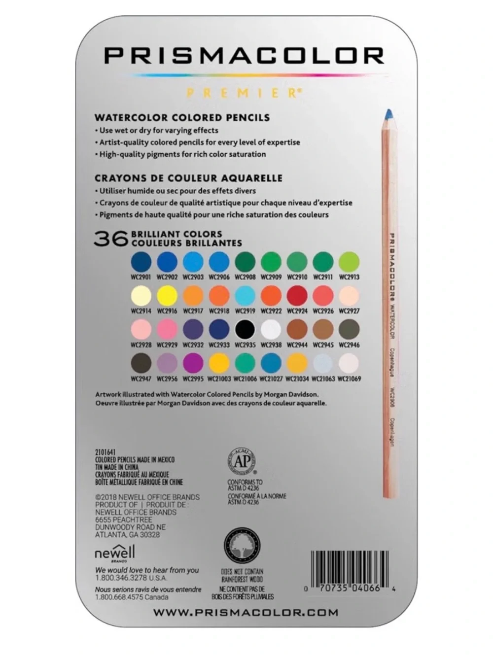 Prismacolor Premier Water Soluble Colored Pencils, Assorted Colors - (36 ct)